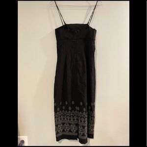 GUESS JEAN FITTED REMOVABLE STRAP SLEEVELESS DRESS